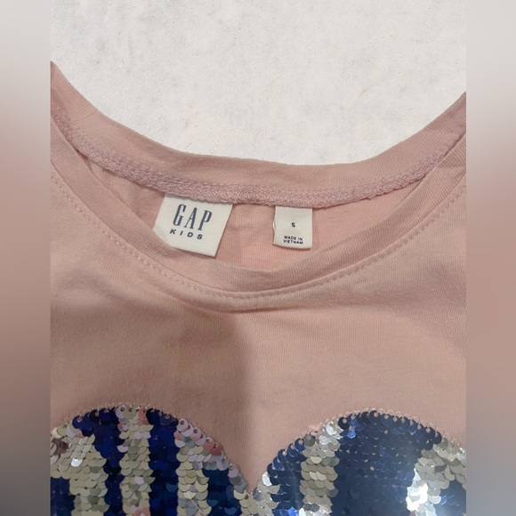 Gap Kids Girls Reversible Sequin Short Sleeve Shirts- Size Small (6/7) - Picture 5 of 7